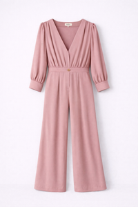 Combinaison pantalon fluide vieux rose