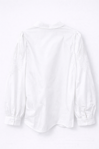 Chemise blanche à manches brodées