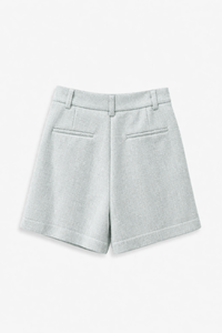 Short en tweed vert d’eau