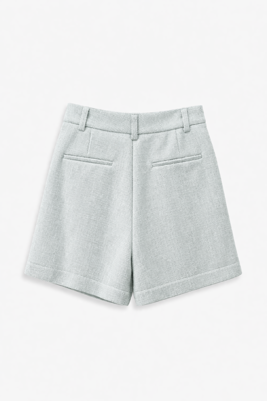 Short en tweed vert d’eau