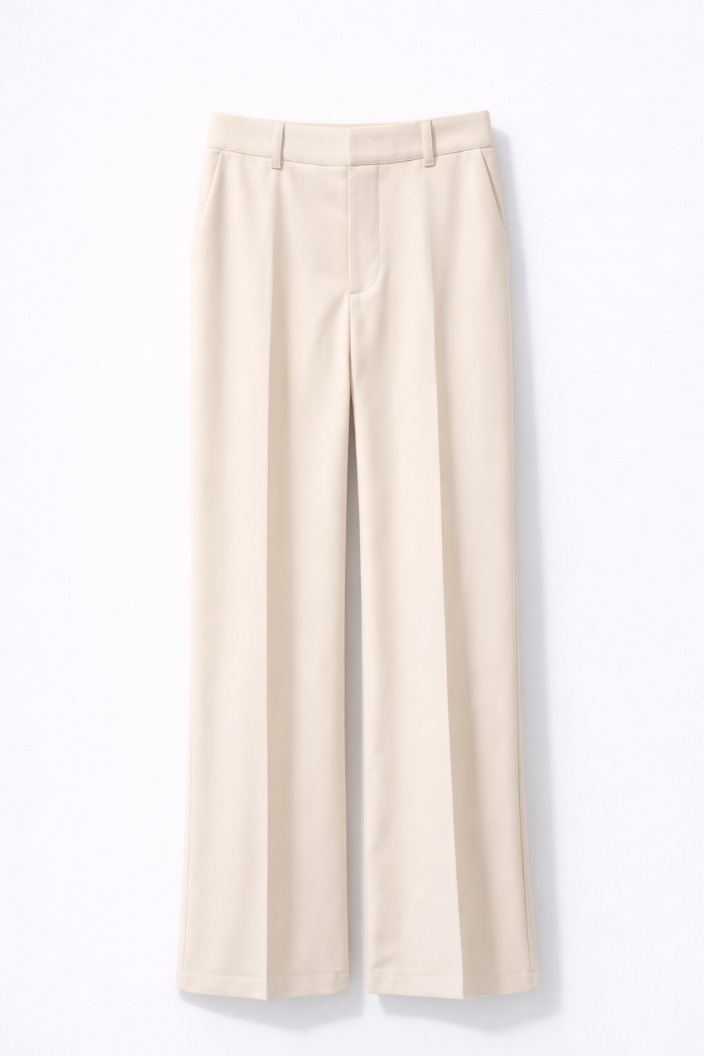 Pantalon beige coupe large
