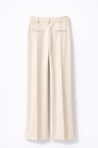 Pantalon beige coupe large