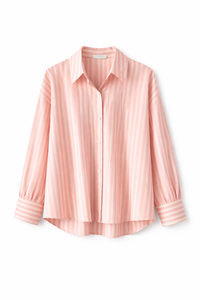 Chemise rayée rose “Iconic”