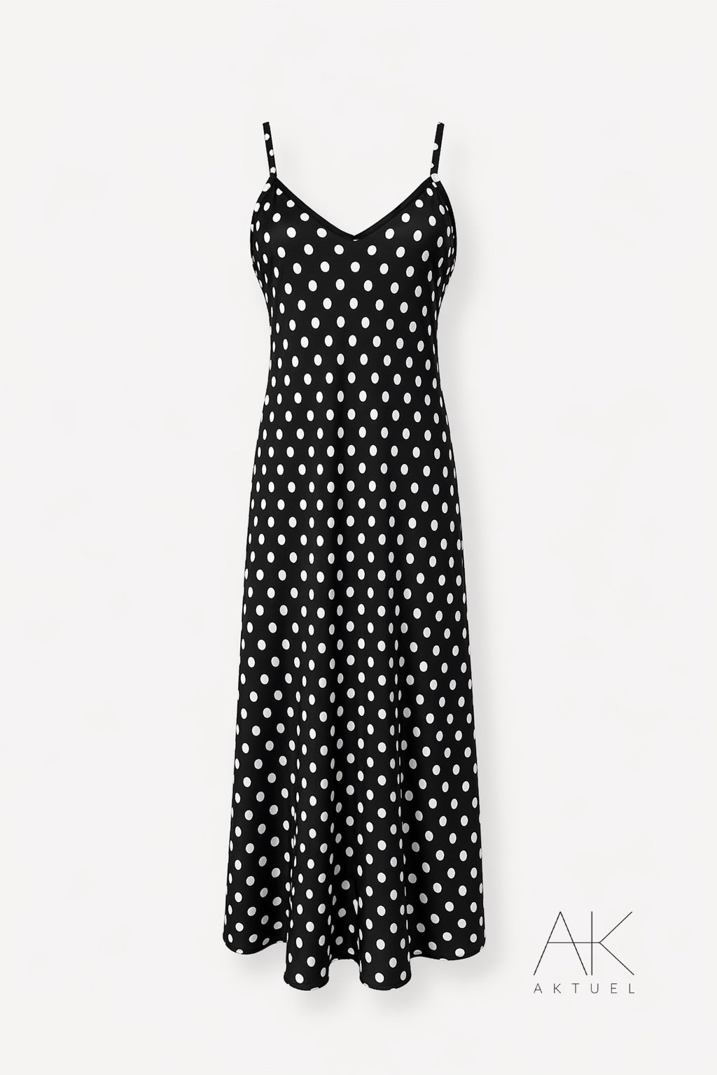 Robe longue à pois