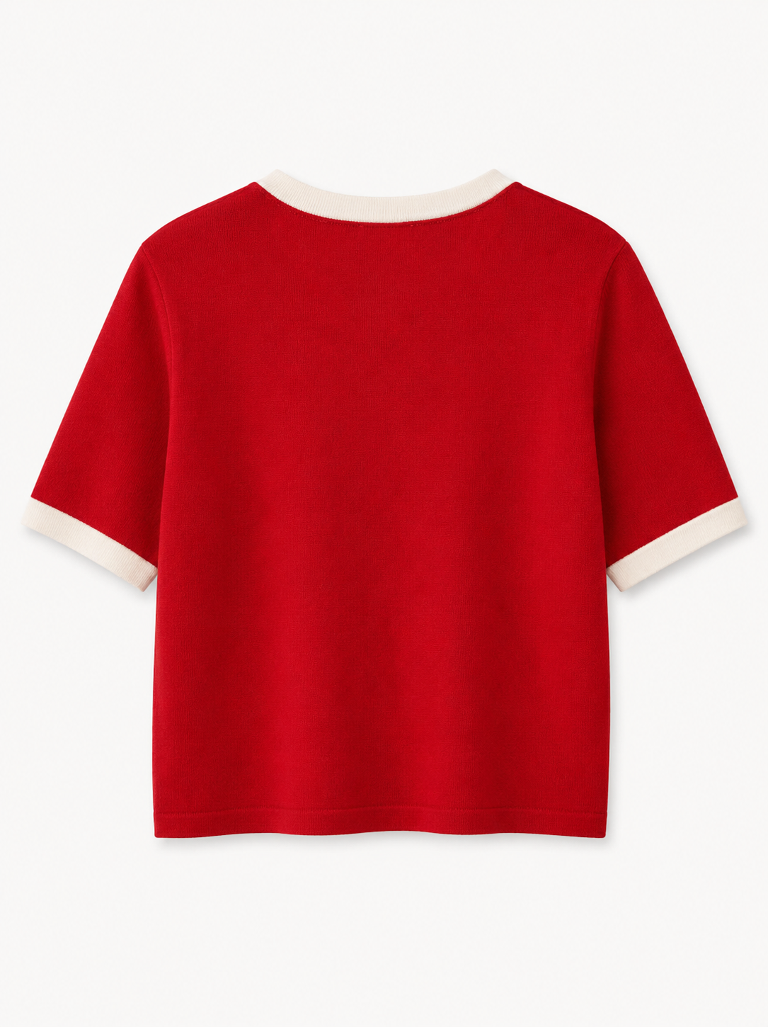 Top en fine maille rouge