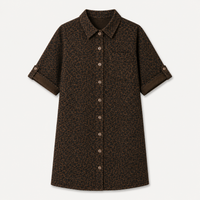 Robe chemise léopard chocolat