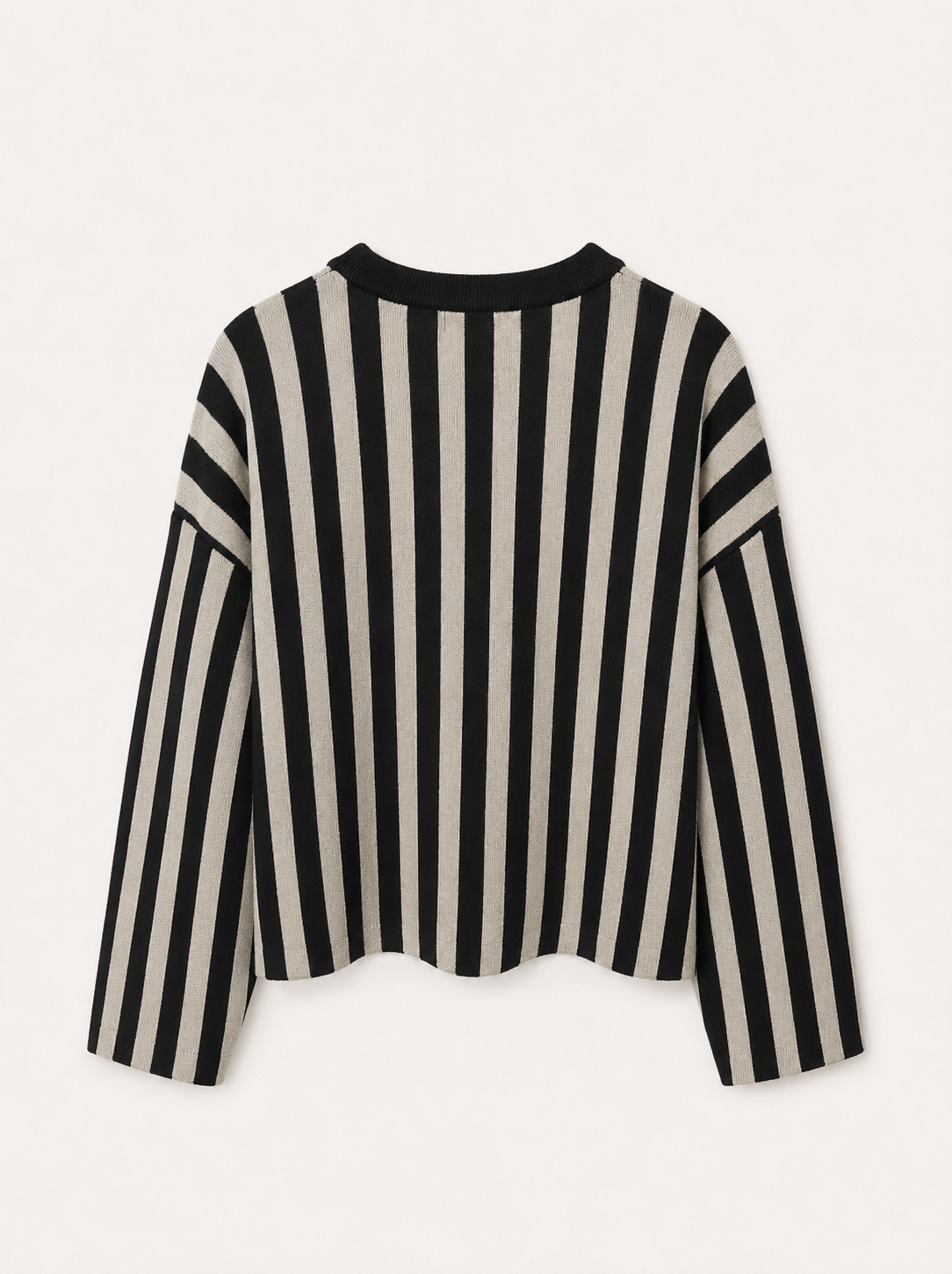 Pull rayé chocolat et taupe