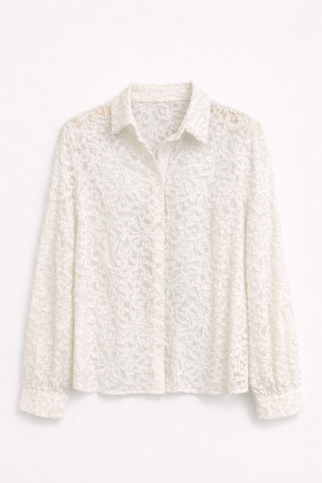 Chemise blanche texturée