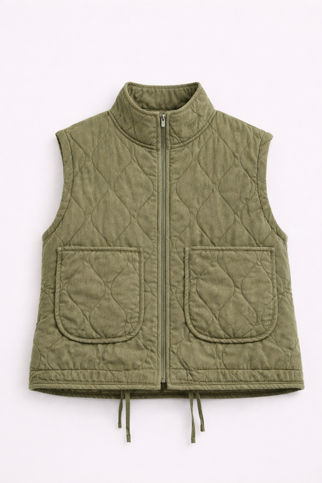 Veste matelassée sans manches kaki