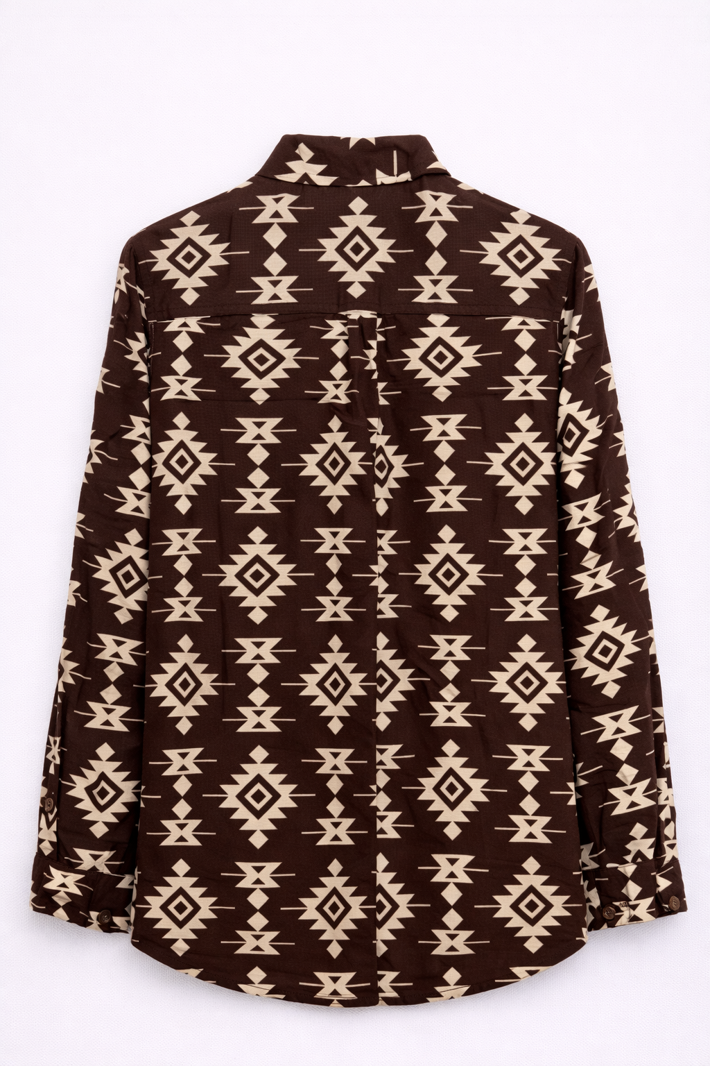 Chemise chocolat imprimée graphique