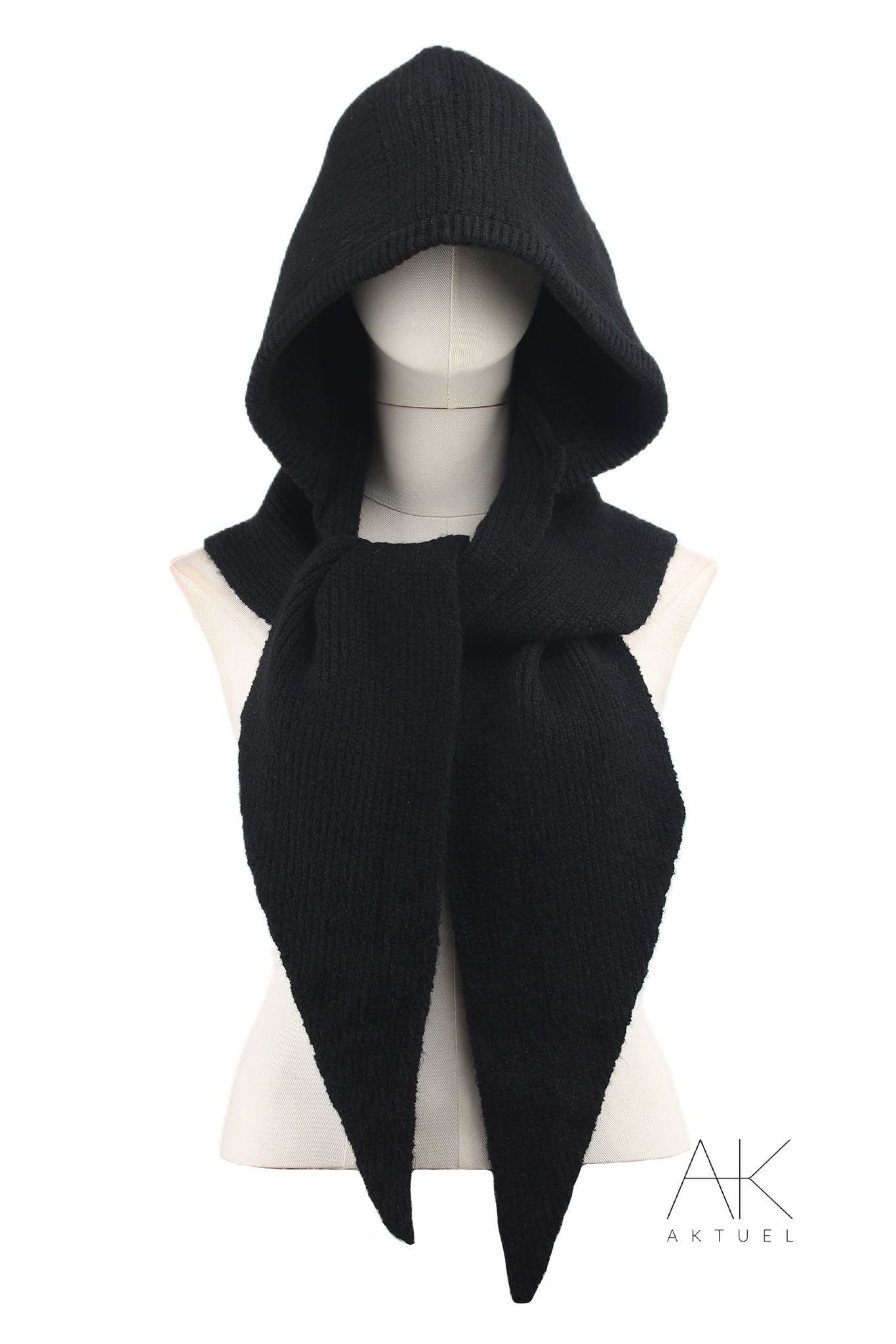 Cagoule en maille noir