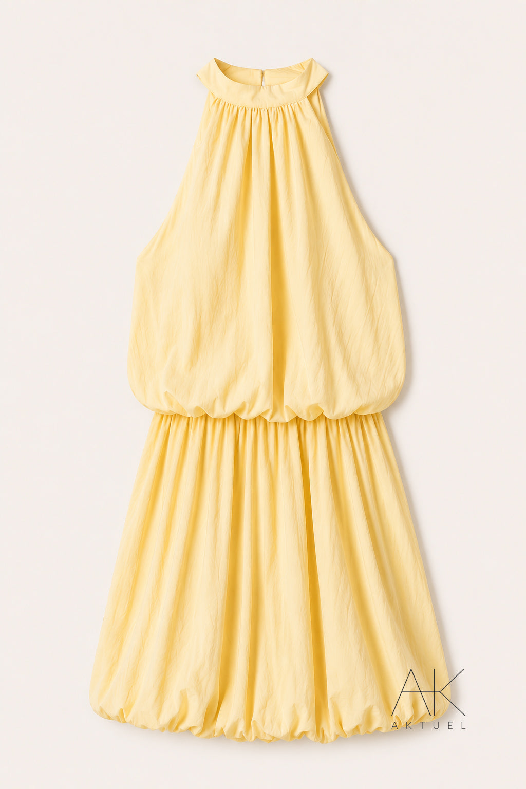 Robe ballon jaune pastel