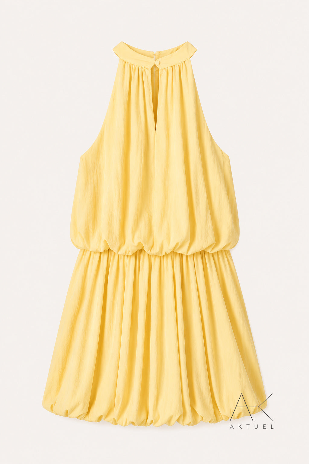 Robe ballon jaune pastel
