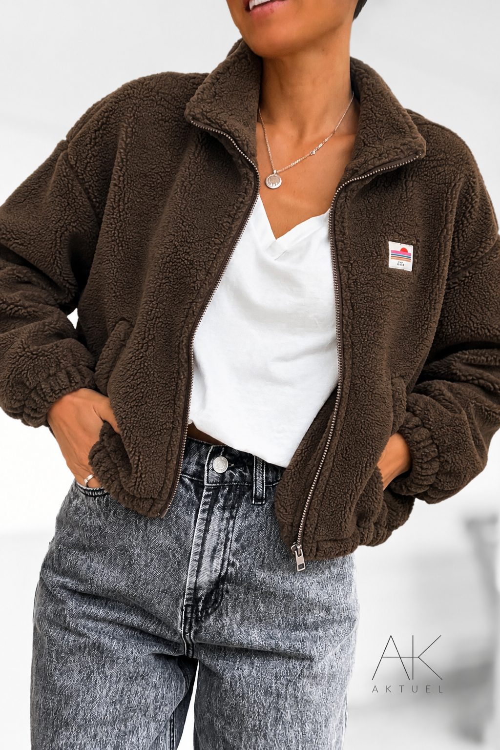 Veste Polaire marron chocolat
