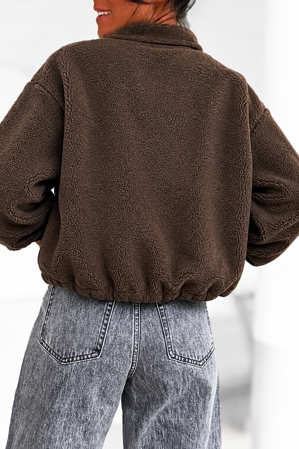 Veste Polaire marron chocolat