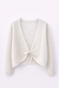 Pull blanc dos dentelle