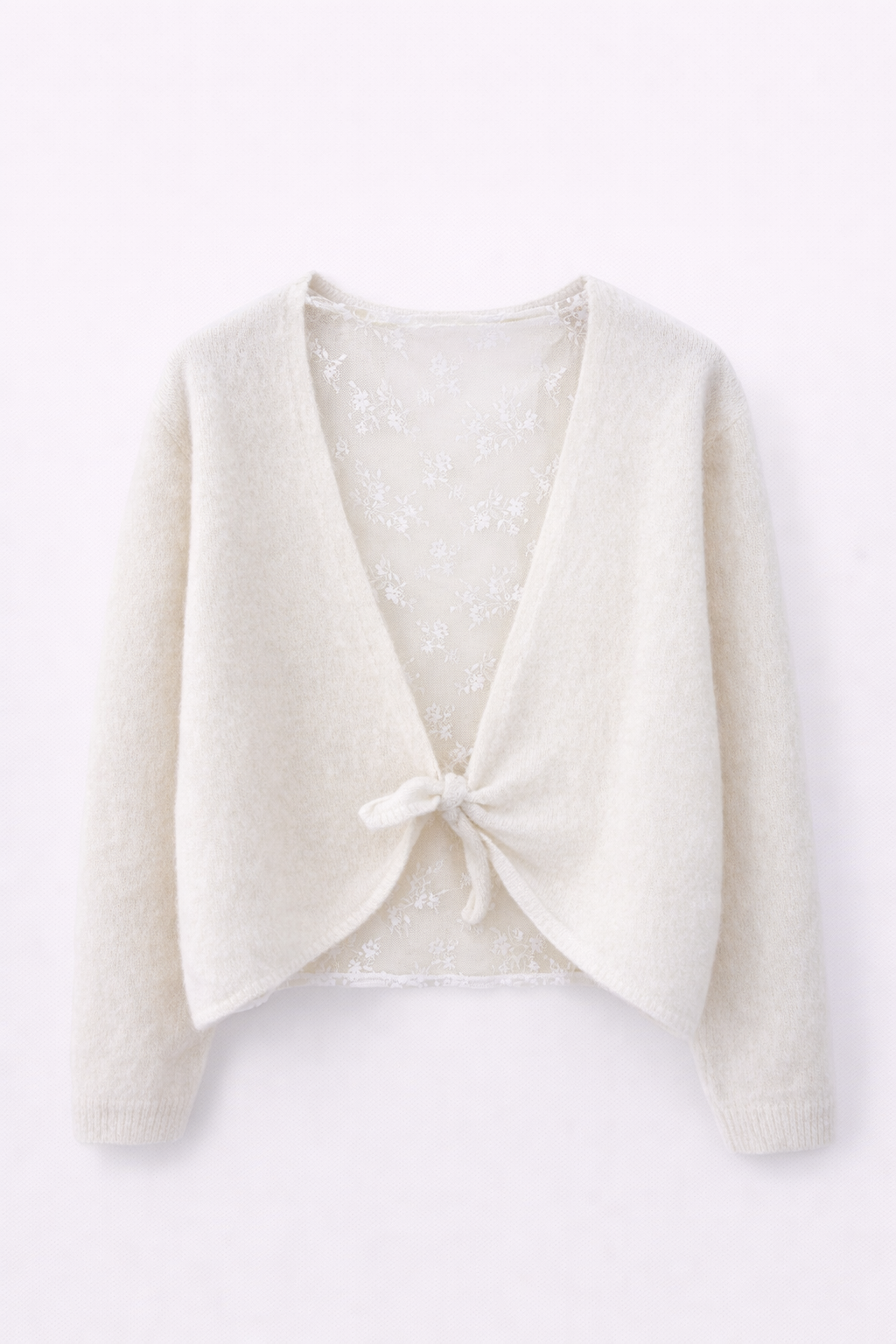 Pull blanc dos dentelle