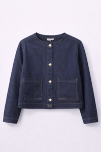 Veste courte en denim brut