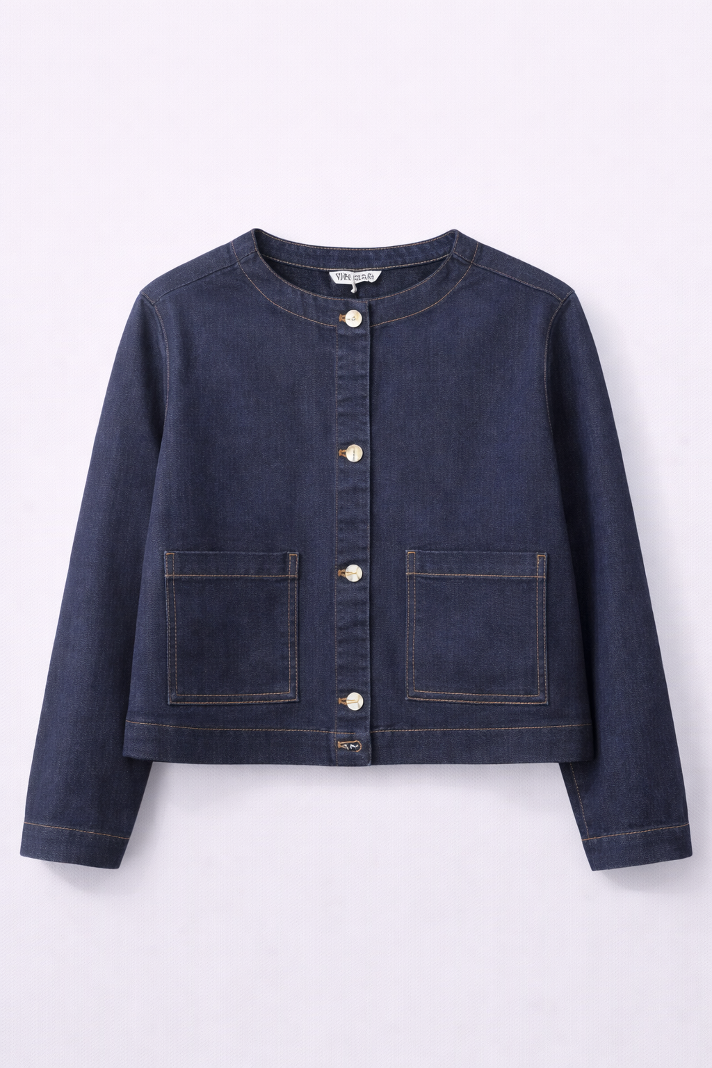 Veste courte en denim brut