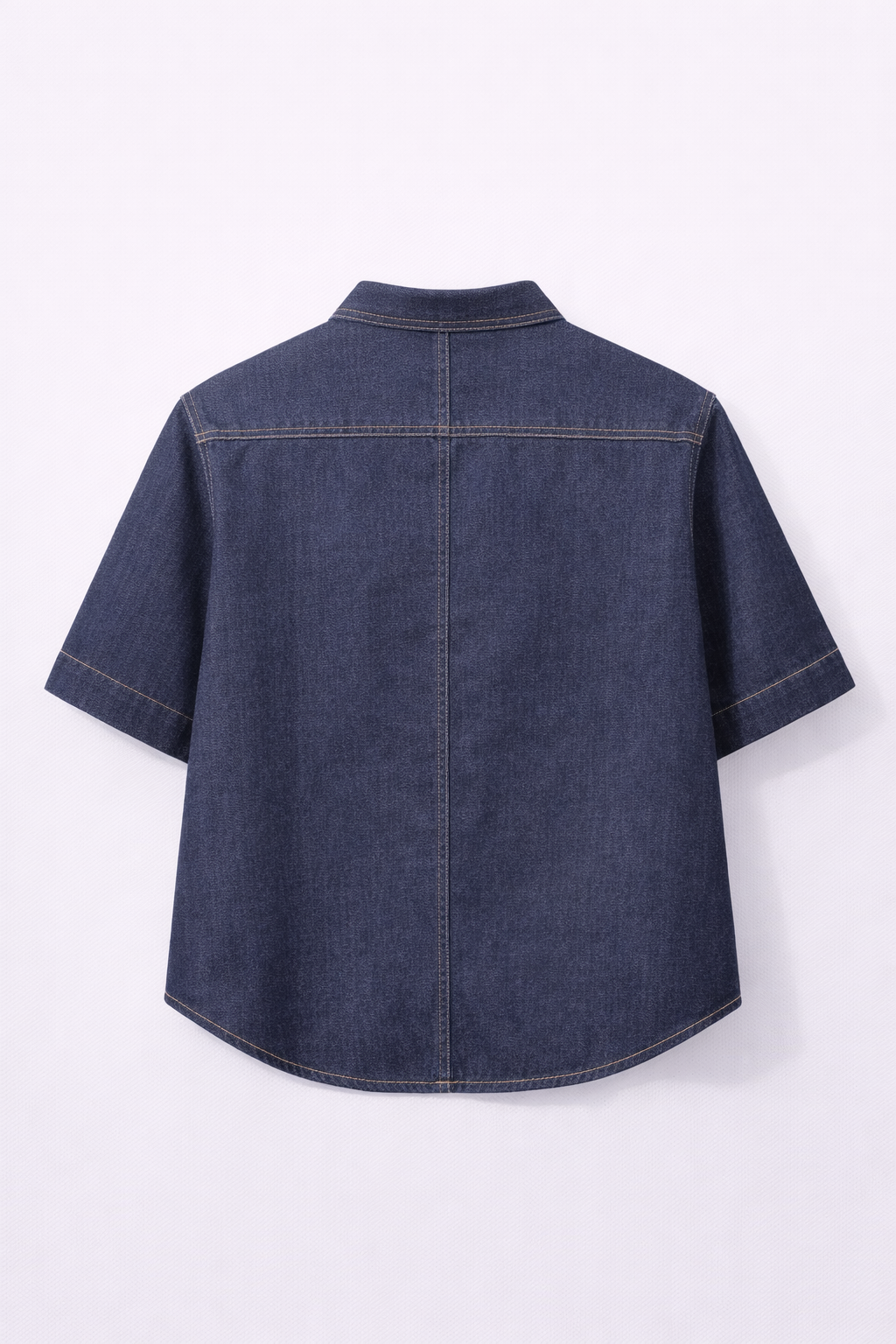 Chemise en jean brut manches courtes