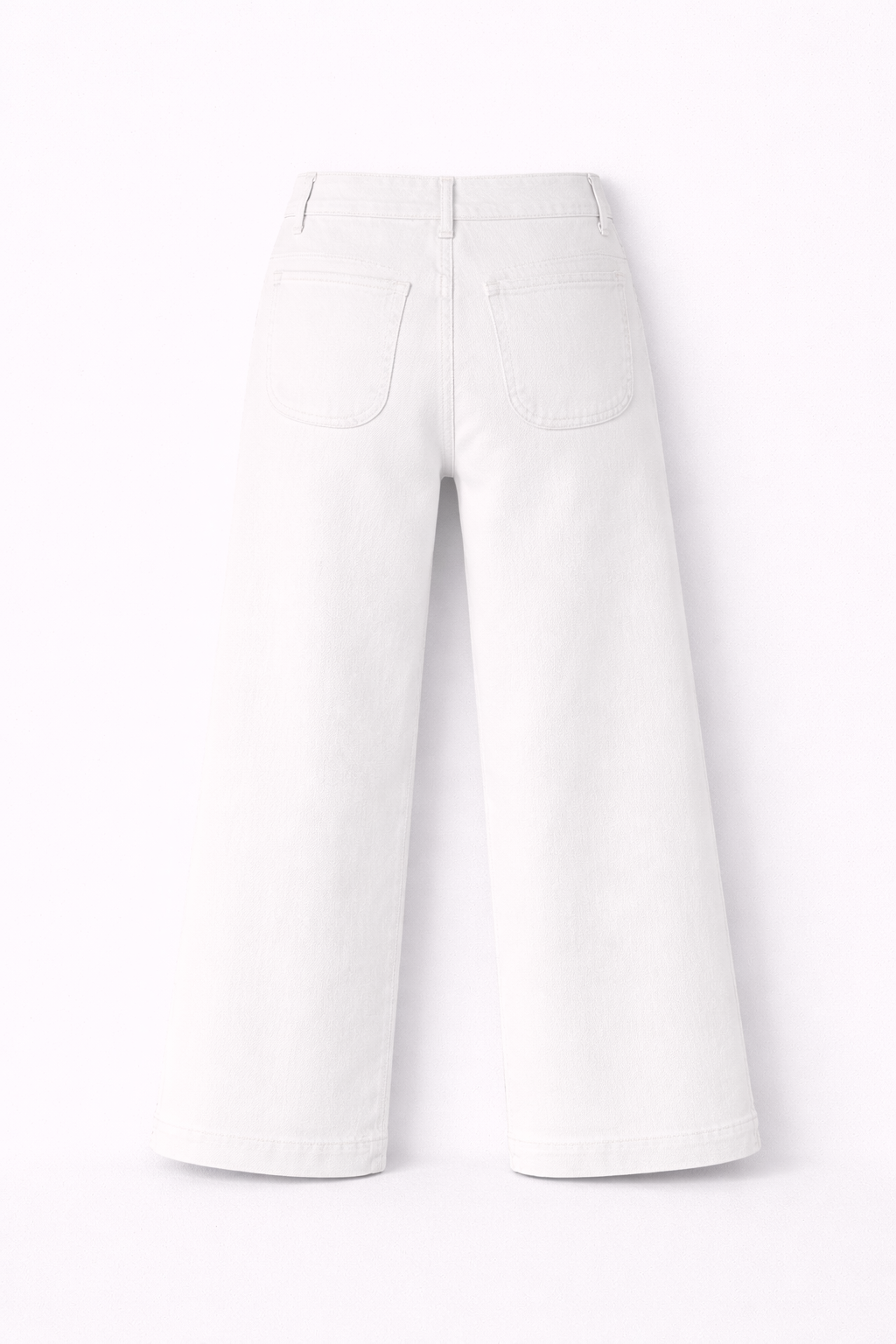 Jean flare à poches plaquées blanc - Oraije