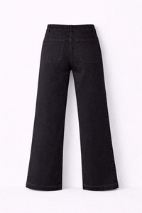 Jean flare à poches plaquées noir anthracite - Oraije