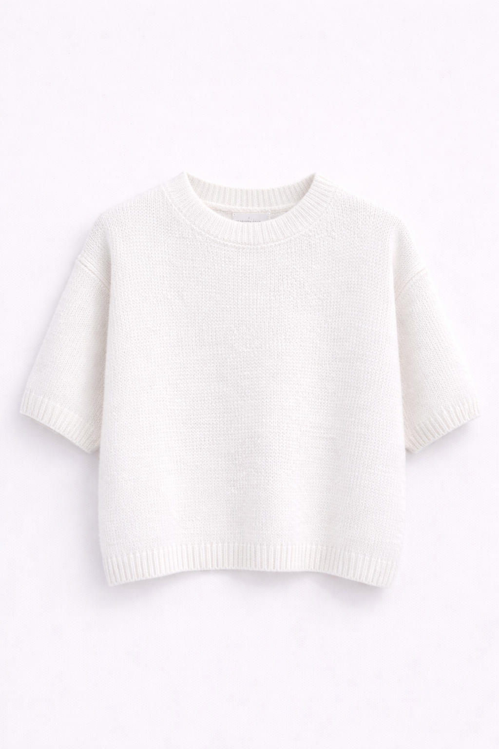 Pull à manches courtes blanc