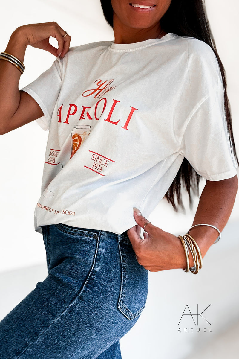 T-shirt imprimé "Aperoli"