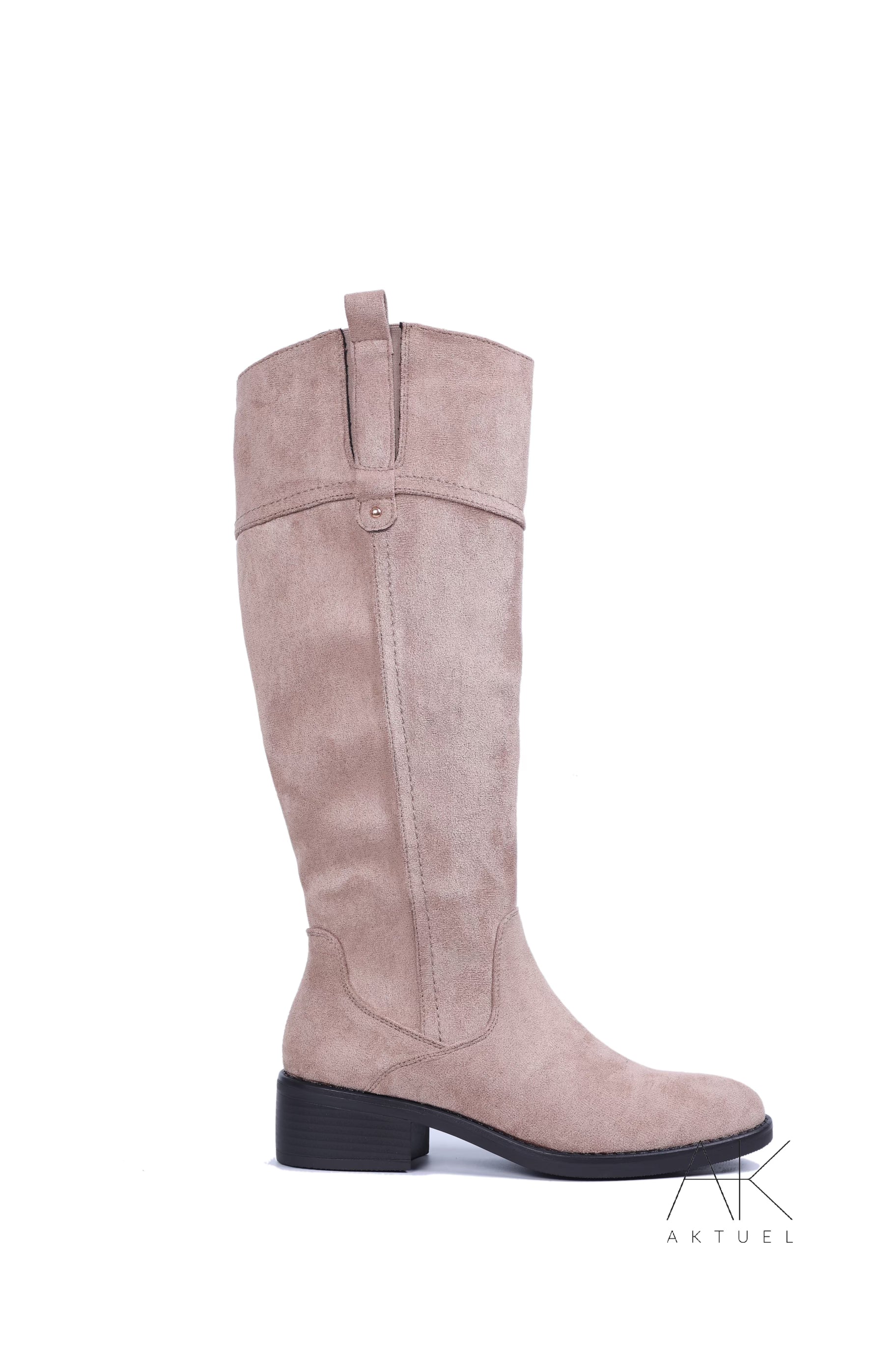 Bottes en daim beige