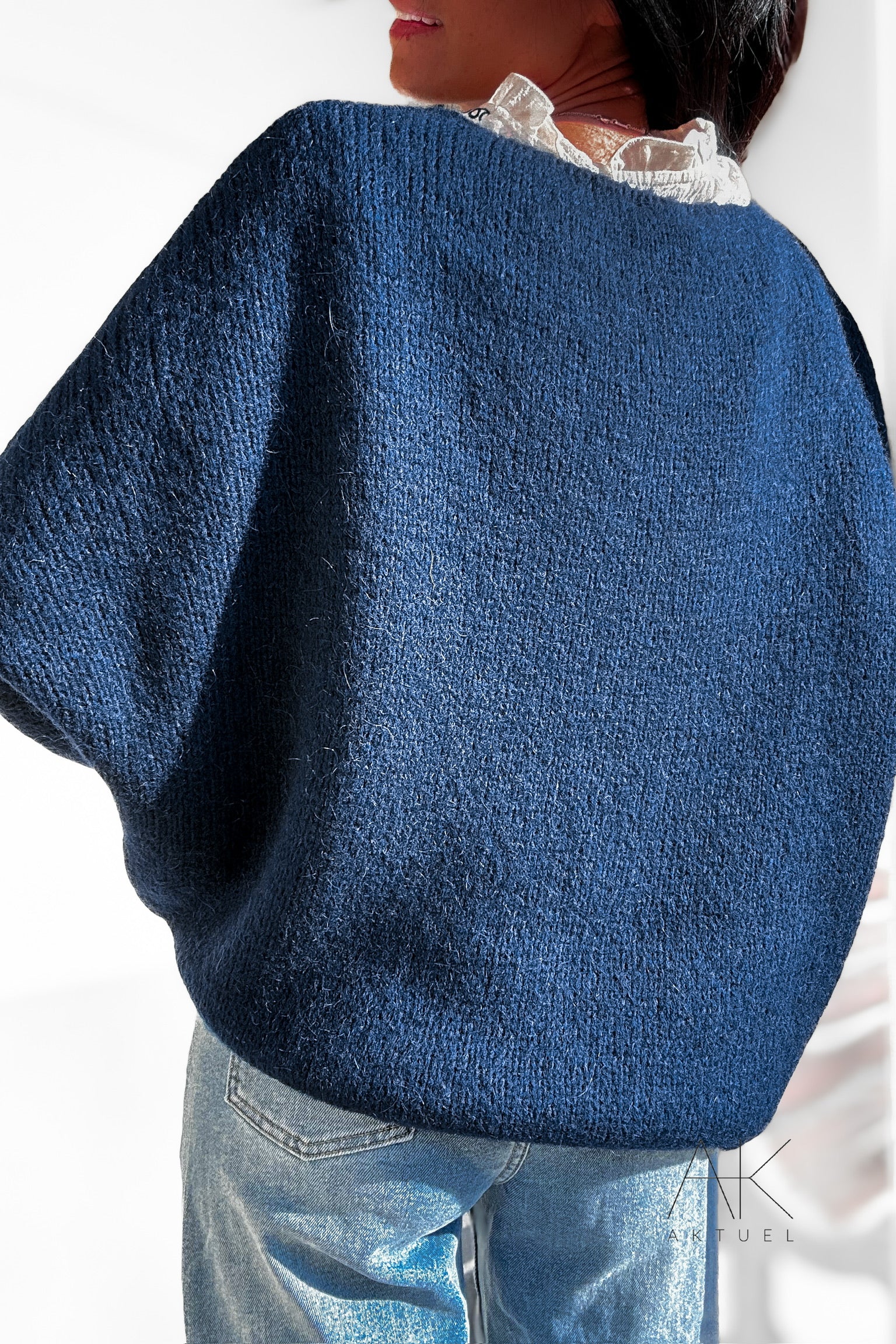 Pull Mohair Bleu Marine