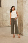 Jean Oraije kaki wide leg