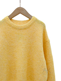 Pull oversize doux jaune pastel