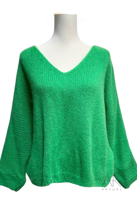 Pull mohair vert