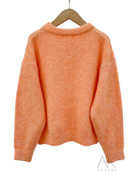 Pull oversize doux orange