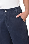 Pantalon Large en Denim Foncé